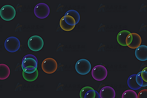 多彩弹性气泡泡泡动态碰撞运动特效动画