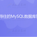 打造扛得住的MySQL数据库架构(1)