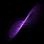 多彩炫酷双子星旋涡相互吸引背景粒子js效果插件