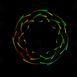 多彩游动线条粒子旋转绕圈js特效动画插件