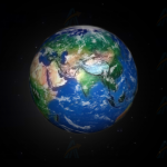 3D科幻神秘炫酷动态地球运转canvas动画