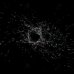 黑洞旋涡多彩火光粒子聚集特效动画