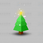 发光圣诞树动态旋转CSS特效动画