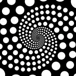 白色圆点线性粒子动态旋涡状放大canvas特效动画