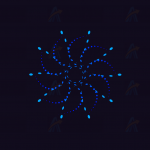 纯CSS实现蓝色炫酷动态粒子随机构图特效动画