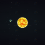 原生js实现模拟地球环绕太阳公转特效动画