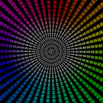 五彩斑斓彩虹时光隧道js特效动画背景