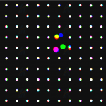 多彩圆球粒子节点鼠标经过放大canvas动画