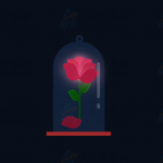 漂亮玫瑰花发光绽放纯CSS特效动画
