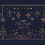 SVG绘制新年元旦快乐喜庆欢乐动态背景动画