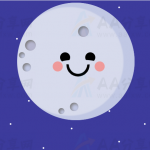 CSS+SVG绘制卡通风格笑脸月球特效动画