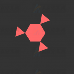 等边三角形环绕正六边运动js动画效果