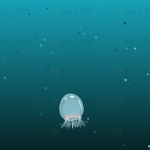海底游动水母气泡粒子背景canvas动画