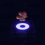 异形液态物体跟随音乐盒舞动js动画