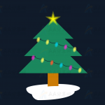 纯CSS实现彩蛋缠绕圣诞树闪烁特效动画
