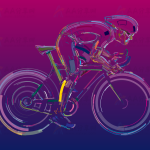 jQuery多彩金属镂空骑行运动员动态展示SVG特效动画代码