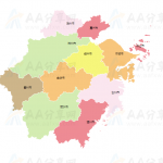浙江省市县区SVG三级平面地图代码