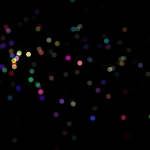 跟随鼠标生成多彩气泡粒子canvas动画