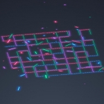 多彩矩阵网格散开组合效果js动画