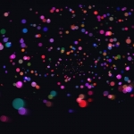 多彩气泡粒子环绕星系运动canvas动画