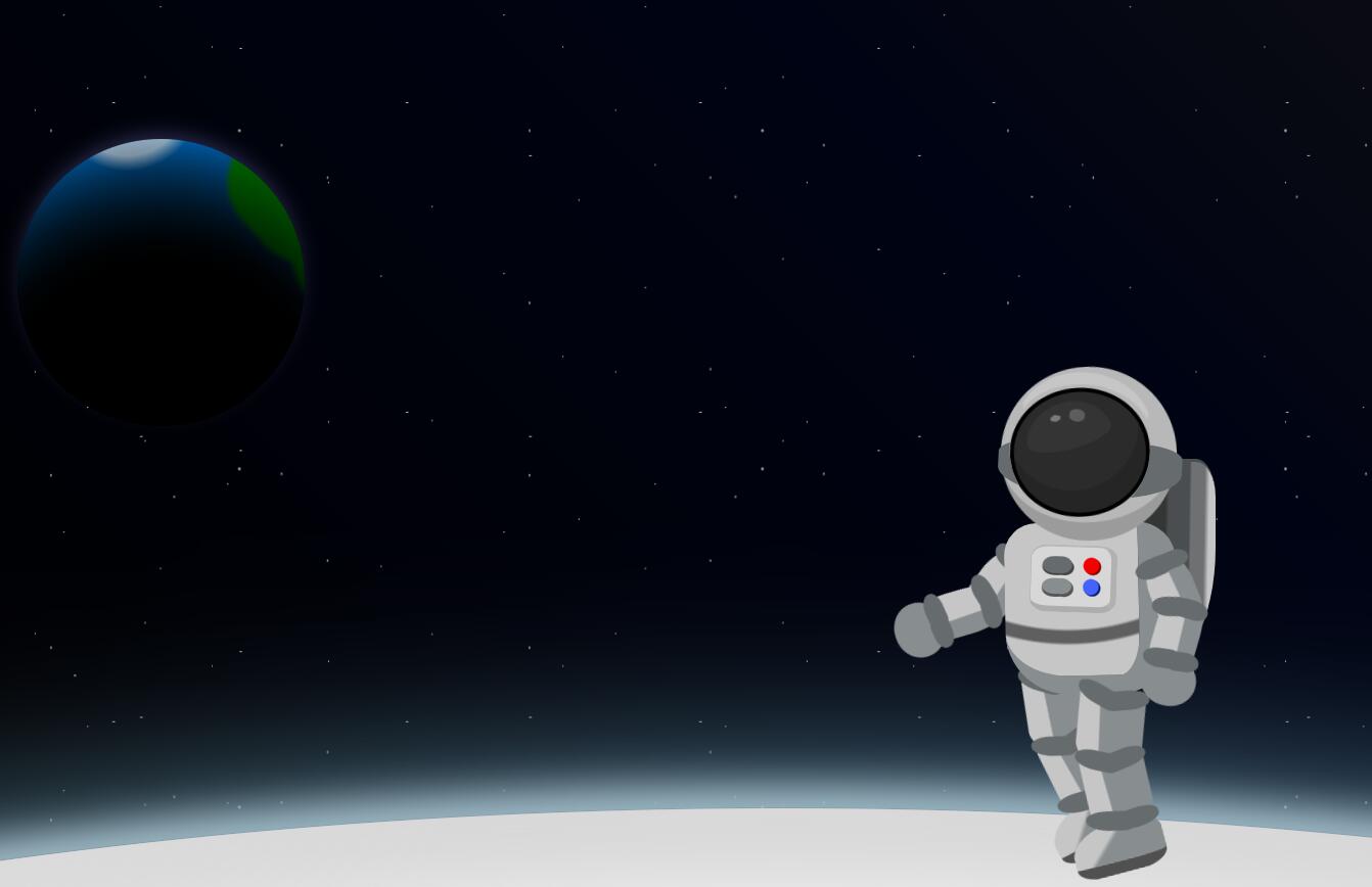 纯CSS实现机器人太空月球漫步特效动画